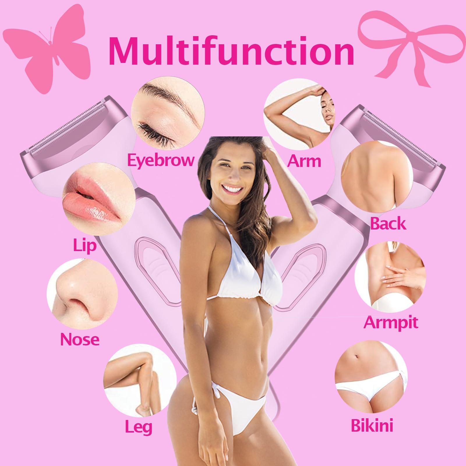 iKakocus Electric Bikini Shaver for Women 4 in 1 Trimmer, Pubic